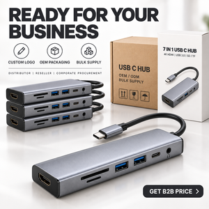 7 in 1 <b>USB</b> C <b>Hub</b> 4K <b>USB</b> 3.0 SD TF Card Reader 3.5mm Audio Type C Multiport Adapter for Laptop OEM Wholesale - Product Image 6