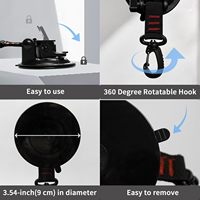 Ventouse en verre sous vide de 9cm et 3.54 pouces avec crochet pour attacher la fenêtre en verre, auvent de voiture, piège à bateau, accessoires de camping