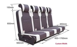 Offre Spéciale AutoLiuma L008F – Canapé-lit pliant confortable à dossier haut/bas en cuir, convertible pour <span class=keywords><strong>camping</strong></span>-cars et fourgonnettes - Product Image 3