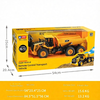 Camión de Control Remoto, Camión Volquete RC con Remolque, Vehículo de Ingeniería de 9 Canales, Camión de Mineral RC, Coche de Juguete