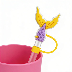 Adornos de PVC para Pajitas con Forma de Cola de Sirena, 6-8 mm, Bolsa de OPP Incluida, Accesorios para <span class=keywords><strong>Bar</strong></span>, Pajitas para Beber - Product Image 4