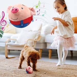 Dropshipping Shopify Fulfillment Products 2025 Plush Funny Automatic Bouncing Interactive Squeaky Ball Toys For Pet Dog - Product Image 3