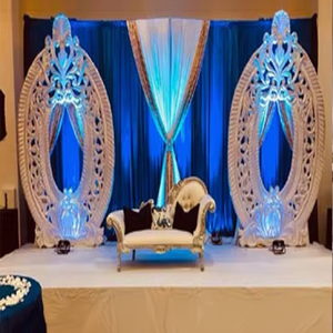 Fiberglass Wedding <b>Backdrop</b> Panels Collection Latest Wedding Stage FRP <b>Backdrop</b> Panels Asian Wedding Fiber Carved <b>Frames</b> Canada - Product Image 1
