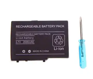 Kit de 2000mah de bateria de lítio recarregável, para nintendo dsl nds lite, bateria de íon de lítio 3.7v