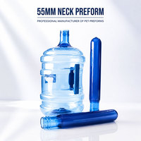 Préformes PET biodégradables standard de 55 mm de diamètre de goulot, 730g 750g, pour bouteilles de distributeur d'eau à chargement par le haut
