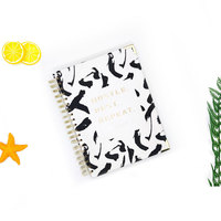 Personnalisé Personnalisé Impression A5 cahier en Papier À Spirale avec Coin Doré