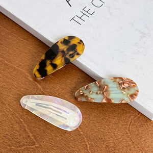 Kinling toptan ucuz sevimli su damlası klip şeker renk Oval asetat firkete - Product Image 4