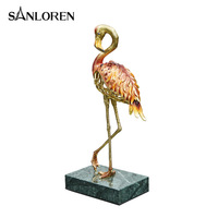 SANLOREN Design moderne de luxe salon chambre décoration de la maison émail coloré flamme oiseau mascotte Art cadeau d'affaires