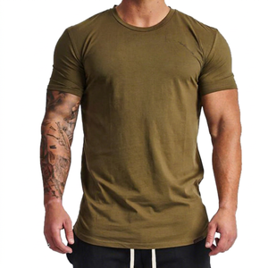 Chemises d'entraînement sur mesure au design tendance pour hommes, décontractées, tricotées, respirantes, 100% coton - Product Image 1