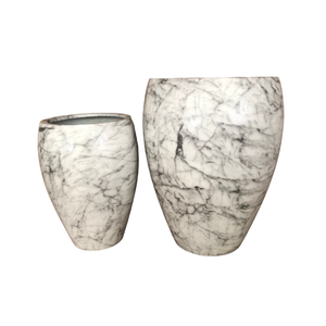 Vietnam Manufacturer New Design Home Decoration Custom Shape Fiberglass Planter Garden Pots Set <b>3</b>-4 Pieces Flower Pots - Product Image 1