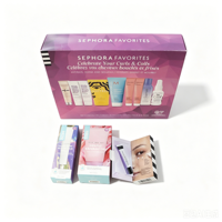 Emballage en papier cosmétique d'impression haut de gamme, design créatif pour la beauté, boîte cadeau haut de gamme avec laminage brillant/mat et impression UV