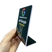 Síguenos en Instagram, Exhibidor de Mesa NFC con Código QR, Soporte para Tarjetas NFC con Reseñas de Google