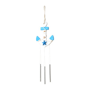 Campanas <span class=keywords><strong>de</strong></span> Viento Estilo Mediterráneo Hailan con Ancla <span class=keywords><strong>de</strong></span> Hierro, Tubos Metálicos Musicales, Colgantes para Ventanas y Balcones, Campanas, Estilo Oceánico - Product Image 1