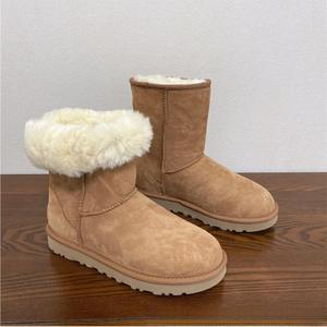 <span class=keywords><strong>Botas</strong></span> de Media Caña para <span class=keywords><strong>Mujer</strong></span>, Estilo <span class=keywords><strong>UGG</strong></span>, Otoño/Invierno, Cómodas, Forradas de Piel de Oveja, Cálidas, con Punta Redonda - Product Image 3