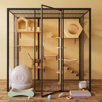 Maison conteneur extensible en bois et verre avec balcon, garde-corps, quincaillerie antirouille et isolation thermique
