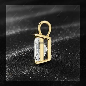 Colgante y Dije de Diamante Cultivado en Laboratorio con Certificación GIA IGI, 20 Quilates, DEF VVS VS, Radiante, Oro Fino 925, Plata de Ley, Regalo para Él - Product Image 1