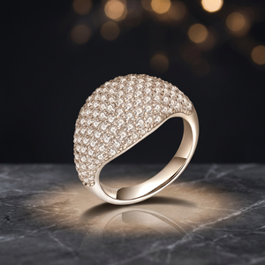 2.61CTW Rose Gold Plated 925 Sterling Silver Luxury Moissanite <b>Ring</b> with Pave Setting Trendy Engagement Wedding Band - Product Image 3