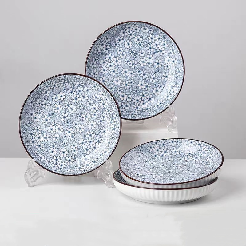 Assiette Yamada 8 pouces yingge- Étui bleu de 40