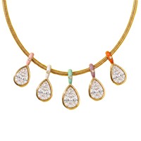 Bunte Emaille-Tropfenanhänger mit Zirkonia, DIY-Charms, goldene Birnenförmige Kristalle, eingelegt in mehrfarbigen Bonbonfarben, Anhänger für die Schmuckherstellung