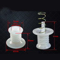 Ressort de retenue pour siphon de vidange avec tige de commande, en NBR/Silicone, pour remplacement de bouchon de valve de machine à laver à double cuve, compatible lave-linge combiné, respectueux de l'environnement