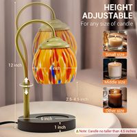 Lampe chauffe-bougie électrique avec minuterie, variateur d'intensité et hauteur réglable - Utilisation sur table en intérieur pour cadeaux de pendaison de crémaillère et d'anniversaire