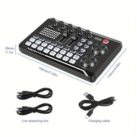 Table de Mixage Streaming, Carte Son Audio de Diffusion pour Podcast et Jeu, Mixeur Audio MIC avec Microphone F998 pour PC de Streaming