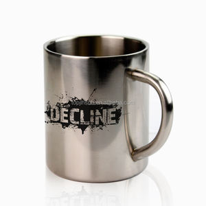 Topjlh vente en gros top événement fête logo imprimé tasses à café en acier inoxydable tasses à impression personnalisée logo tasse avec poignée - Product Image 1