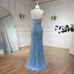 Gaun malam putri duyung karamel, Gaun malam bermanik dengan tali terpisah, gaun <span class=keywords><strong>Prom</strong></span>, 2025 pesta kustom - Product Image 6