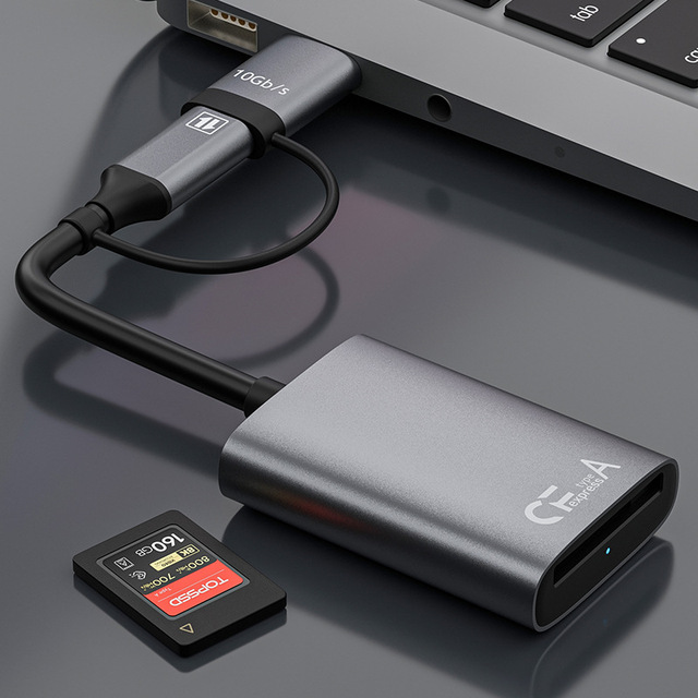 CFexpress Type a & SD Card Reader CFb-2 High-Speed USB-C External Storage for Phones and Computers