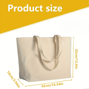 Custom Cotton Tote Bags White Gusseted <b>Shopper</b> Bags Casual Reusable Carry Bags for Promotional Activities - Product Image 4