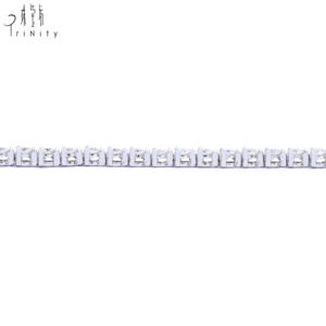 Most Popular Tennis <b>Bracelet</b> Jewellery 18K <b>Solid</b> White <b>Gold</b> Real Diamond <b>Bracelet</b> for Lady - Product Image 6