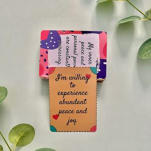 <span class=keywords><strong>Me</strong></span> haces sonreír Linda afirmación positiva Inspirador Motivacional Regalo educativo Incentivo Juego de tarjetas personalizadas con embalaje - Product Image 4