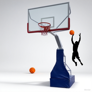 Vente en gros de support de panier de basket extérieur portable standard FIBA Équipement de terrain mobile - Product Image 1