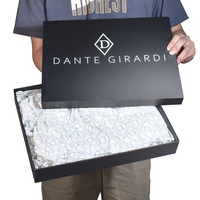 Caja de Regalo Negra de Lujo Personalizada con Tapa y Base, Cajas de Papel de Alta Gama ISO9001, Forro de Esponja, Proveedor de Empaques de Cajas de Regalo de Lujo