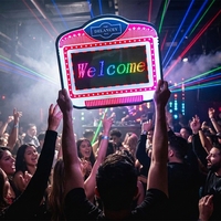 Panneau d'affichage LED à messages défilants personnalisé pour service de présentation de bouteilles VIP en boîte de nuit, avec inscription Joyeux Anniversaire et fonction Glorifier