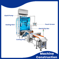 Machine d'emballage multivoie pour glaces à l'eau liquides 50-100ml, jus et gels avec remplissage et scellage automatique
