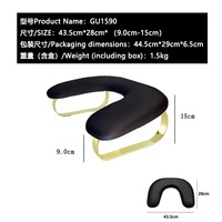 Repose-main ergonomique en cuir PU et éponge avec base métallique personnalisée de qualité supérieure pour salon de manucure