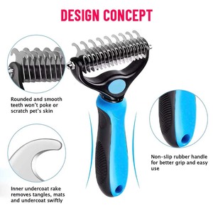 Peine de Nudos Abiertos de Acero Inoxidable para Mascotas Cepillo de Aseo para Perros Productos de Limpieza Peine de Acero para Mascotas - Product Image 3