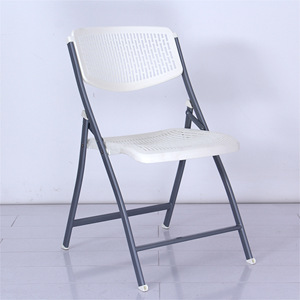Sillas Plegables Económicas de Fábrica al por Mayor, <span class=keywords><strong>Silla</strong></span> Plegable de Plástico y Metal Negra Transpirable para Eventos - Product Image 3