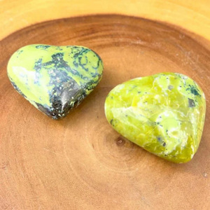 Wholesale Polished Natural Crystal Heart Shape <b>Crafts</b> Green Opal Gemstone Hearts for Decoration - Product Image 2