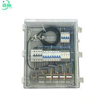 Boîtier de distribution photovoltaïque ABS avec couvercle transparent, équipé d'un disjoncteur miniature Chint et d'un dispositif de protection contre les surtensions