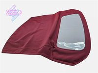 Capota Convertible para BMW E30 Compatible con BMW Serie 3 E30 86 - 93 (Borgoña, Ventanas de Plástico)