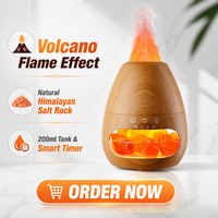 Humidificateur ultrasonique à grain de bois pour huiles essentielles, diffuseur d'arômes en pierre de sel de l'Himalaya, prix d'usine, pour intérieur