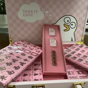 Juego de Mahjong con Diseño de Animales Adorables, Impresión Láser en Acrílico, para Entretenimiento Familiar y Juegos de Casino - Product Image 3