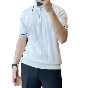 POLO da uomo lavorata a maglia personalizzata maglietta sportiva di alta qualità felpa Vintage con mezza Zip e mezza camicia <span class=keywords><strong>Pol</strong></span>. - Product Image 4