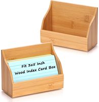 Accesorios de Escritorio para Dispensador de Notas Adhesivas, Suministros Escolares para Porta Cuadernos y Organizadores, Madera de Bambú