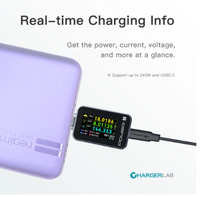 POWER-Z C240 Portable USB-C PD testeur de compteur de puissance numérique prise en charge 240W PD3.1 QC5.0 USB C voltmètre pour téléphone portable outil de Test