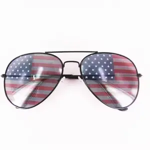 ארה""ב בסגנון דגל תעופה משקפי שמש מתכת נשיא 2024 הצל את אמריקה שוב מתנות משקפי שמש לנשים גברים