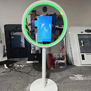 Système iPad DSLR Magic Mirror Photo Booth, design Flush Cube, cadre doré, coque 3 pièces, équipement professionnel pour événements de mariage - Product Image 2