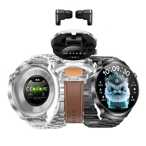 T100 Smartwatch siêu mỏng lật Bìa <span class=keywords><strong>Hidden</strong></span> thiết kế ai giọng nói âm nhạc Máy nghe nhạc TWS Hifi 9D chất lượng âm thanh Earbuds thông minh xem T100 - Product Image 1